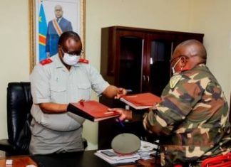 RDC/Remise et reprise à la maison militaire du Chef de l’Etat: Le général-major Mualunda a, officiellement, pris ses fonctions
