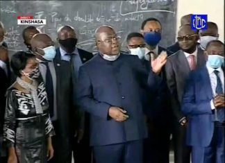 RDC/Reprise des cours: Félix Tshisekedi prêche le respect des gestes barrières