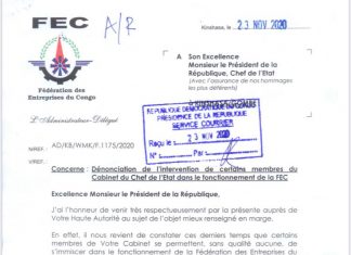 La FEC dénonce l’intervention de certains membres du Cabinet du Chef de l’État dans son fonctionnement