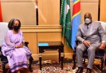 RDC: Tête-à-tête entre Félix Tshisekedi et son homologue Sahle-Work Zewde de l’Éthiopie, au palais de la Nation