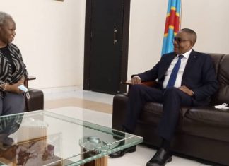 Sud-Kivu, NYAMONA : Bintou Keita, reçu par Théo Ngwabidje, Gouverneur de province