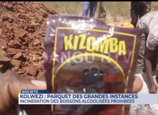 L’incinération des boissons alcooliques à forte dose à Kolwezi