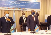 Le Premier Ministre Sama Lukonde a clôturé les travaux de la 23ème Assemblée générale annuelle de l’Organisation de Coopération des Chefs de Police de l’Afrique de l’Est (EAPCCO)