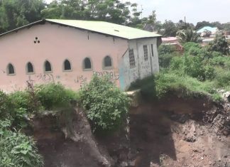 Kolwezi: L’arrêt de bus Kasulo menacé par une tête d’érosion